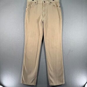 Vintage Wrangler‎ Jeans Mens 35x36 Beige Cowboy Cut Made in USA 90's Workwear